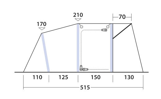 Outwell Blossburg 380 Air Awning 2023 4 Outwell Blossburg 380 Air Awning 2023 - Image 4
