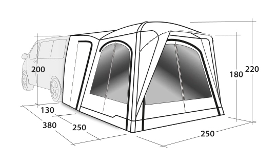 Outwell Linnburg Air Rear Awning 2023 2 Outwell Linnburg Air Rear Awning 2023 - Image 2