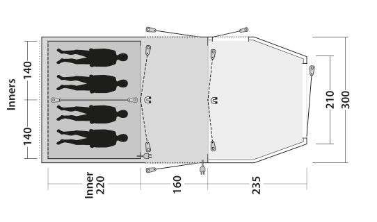 Outwell Yosemite Lake 4TC Tent 2023 3 Outwell Yosemite Lake 4TC Tent 2023 - Image 3