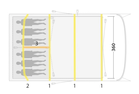 Outwell Hayward Lake 6ATC Air Tent 2023 7 Outwell Hayward Lake 6ATC Air Tent 2023 - Image 7