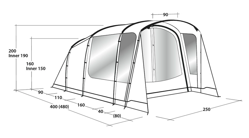 Outwell Ashwood 3 Tent 2023 2 Outwell Ashwood 3 Tent 2023 - Image 2
