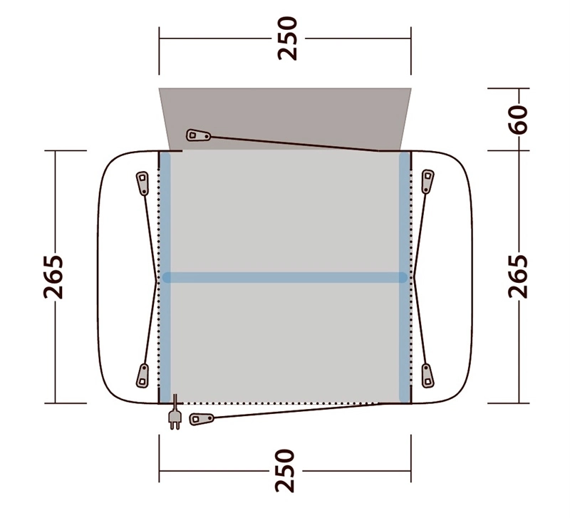 Outwell Crossville 250SA Air Drive Away Awning 2023 4 Outwell Crossville 250SA Air Drive Away Awning 2023 - Image 4