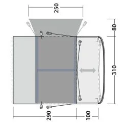 Outwell Jonesville 290SA Flex Drive Away Awning 2023 -Cheap Awning Store 34160 3