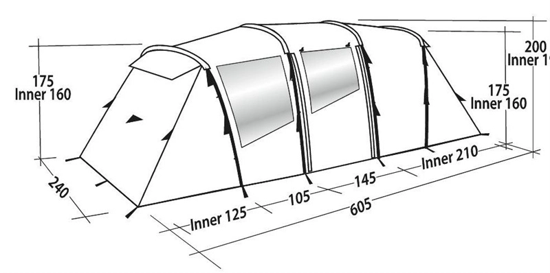 Easy Camp Huntsville Twin 600 Tent 2023 2 Easy Camp Huntsville Twin 600 Tent 2023 - Image 2