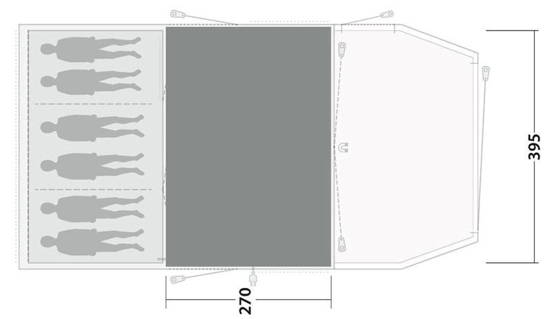 Outwell Yosemite Lake 6TC Flat Woven Carpet 2023 2 Outwell Yosemite Lake 6TC Flat Woven Carpet 2023 - Image 2