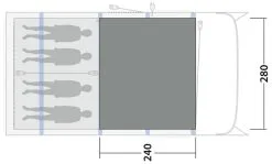 Outwell Avondale 4PA Flat Woven Carpet 2023 -Cheap Awning Store 34212 1