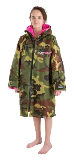 Dryrobe Advance Kids Long Sleeve Changing Robe - Camo/Pink - Age 10-13 -Cheap Awning Store 34455 3