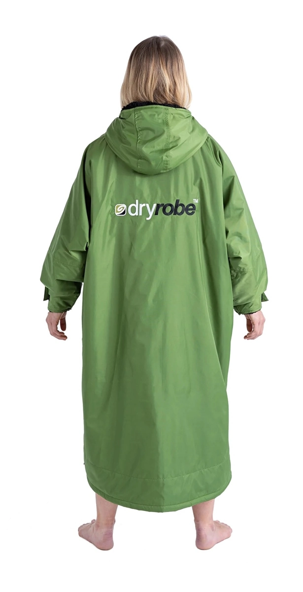 Dryrobe Advance Long Sleeve Changing Robe - Dark Green/Black - Large 2 Dryrobe Advance Long Sleeve Changing Robe - Dark Green/Black - Large - Image 2