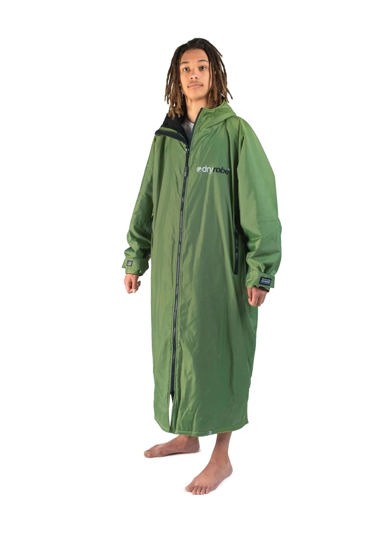 Dryrobe Advance Long Sleeve Changing Robe - Dark Green/Black - Large 8 Dryrobe Advance Long Sleeve Changing Robe - Dark Green/Black - Large - Image 8