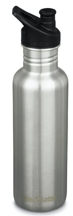 Klean Kanteen Classic 27oz (800ml) Brushed Stainless Steel Bottle - Brushed Stainless