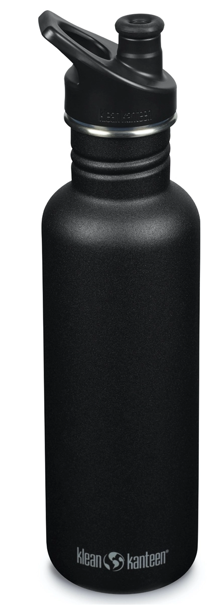 Klean Kanteen Classic 27oz (800ml) Black Bottle - Black 1 Klean Kanteen Classic 27oz (800ml) Black Bottle - Black
