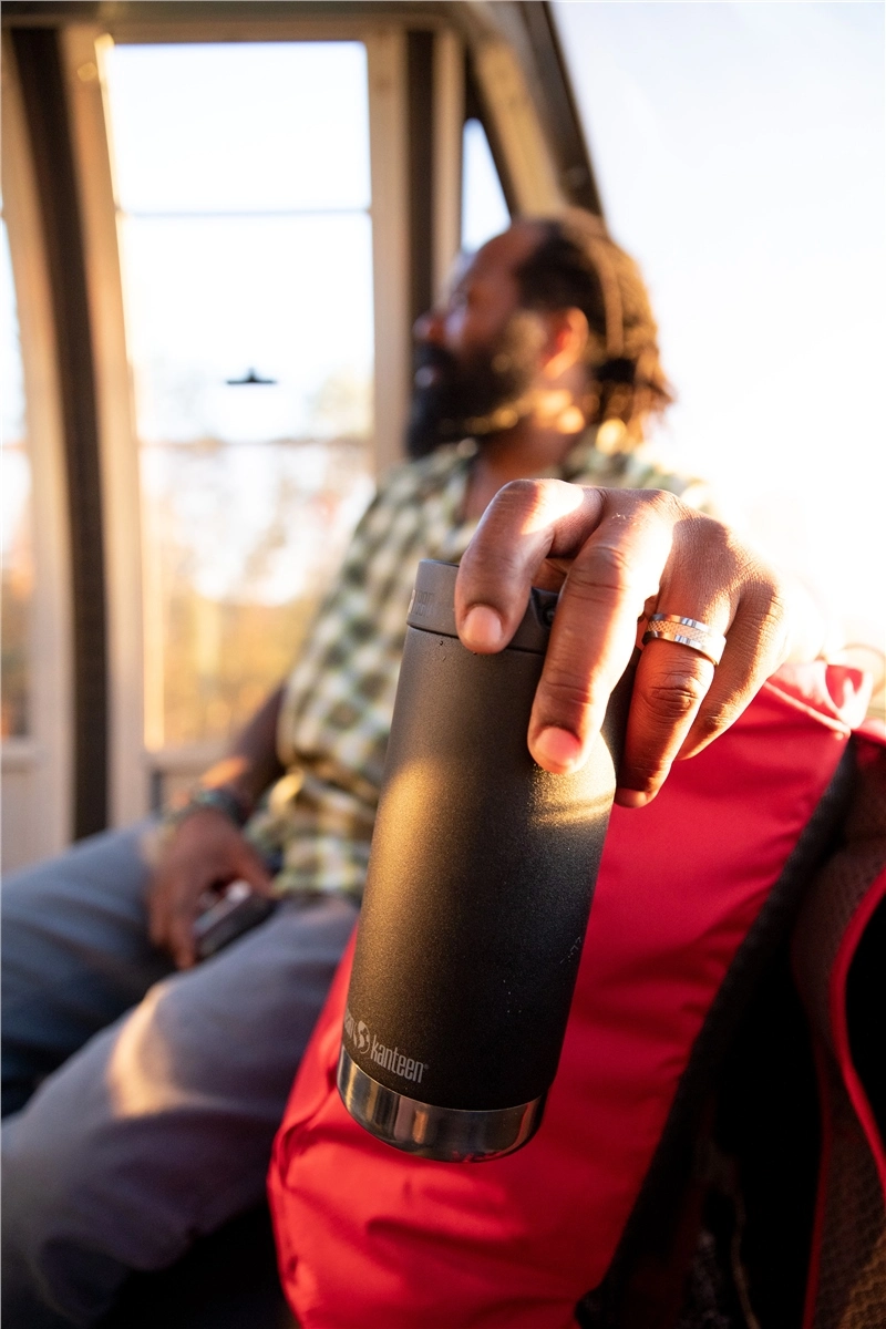 Klean Kanteen Insulated TKWide 12oz (355ml) Black Bottle - With Café Cap 5 Klean Kanteen Insulated TKWide 12oz (355ml) Black Bottle - With Café Cap - Image 5