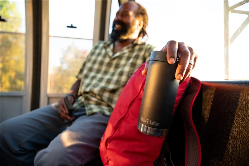 Klean Kanteen Insulated TKWide 12oz (355ml) Black Bottle - With Café Cap 7 Klean Kanteen Insulated TKWide 12oz (355ml) Black Bottle - With Café Cap - Image 7