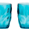Flamefield Acrylic Aqua Short Ice Tumblers - Pack Of 2