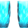 Flamefield Acrylic Aqua Tall Ice Tumblers - Pack Of 2