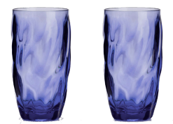 Flamefield Acrylic Tall Ice Tumblers Blue - Pack Of 2