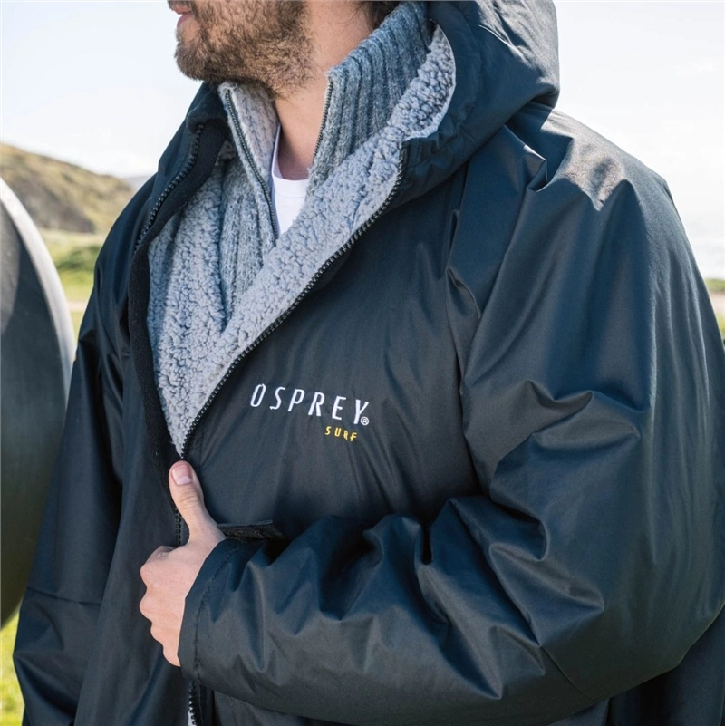 Osprey Adults Long Sleeve Changing Robe - Black - XS 8 Osprey Adults Long Sleeve Changing Robe - Black - XS - Image 8