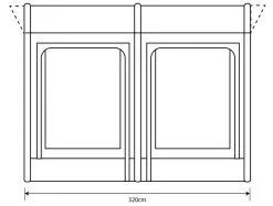 Outdoor Revolution Sportline Air 320 Caravan Awning 2023 - 235-250cm Rail Height -Cheap Awning Store 34956 12