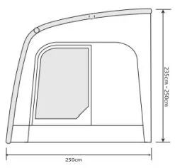 Outdoor Revolution Sportline Air 320EX Caravan Awning 2023 - 235cm - 250cm Rail Height -Cheap Awning Store 34958 8