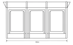 Outdoor Revolution Sportline Air 400 Caravan Awning 2023 - 235-250cm Height Range -Cheap Awning Store 34959 4 1