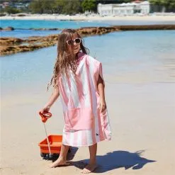 Dock & Bay Cabana Kids Poncho - Age 7 To 10 / Malibu Pink -Cheap Awning Store 34996 12