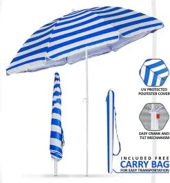 Redwood Leisure 1.7m Tilting Beach Parasol - Each -Cheap Awning Store 35010 2