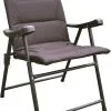 Redwood Leisure Padded Folding Camping Chair - Black