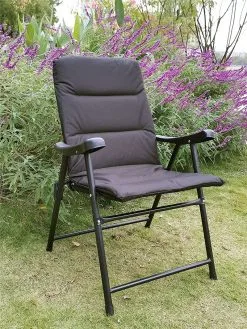 Redwood Leisure Padded Folding Camping Chair - Black -Cheap Awning Store 35022 4
