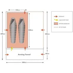 Khyam Motordome Kamper Hub Quick Erect Awning 2023 - Each -Cheap Awning Store 35108 2